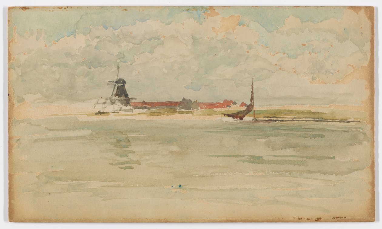 A Little Red Note–Dordrecht by James Abbott McNeill Whistler