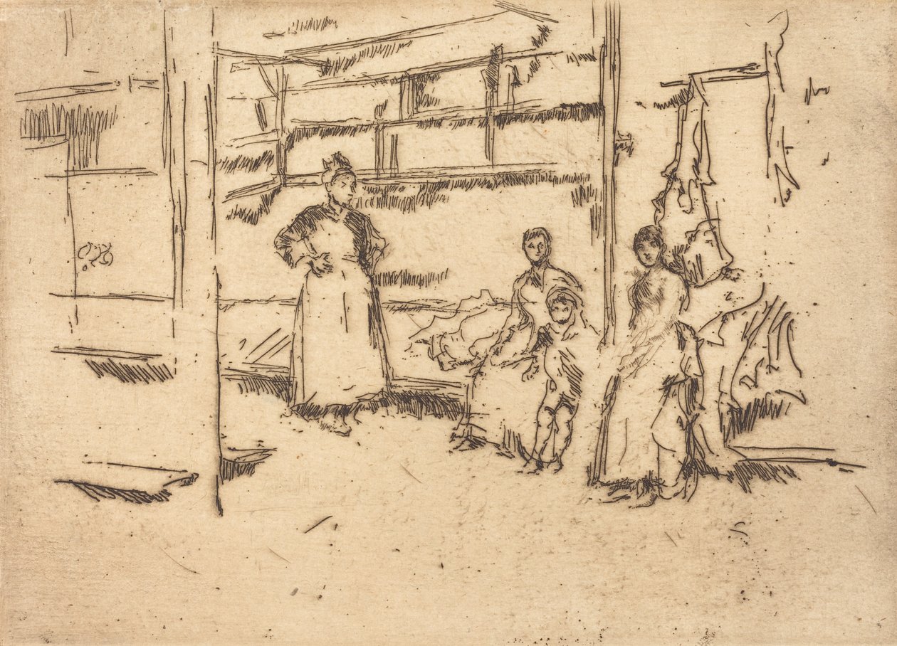 After the Sale, Hounsditch, c. 1886-1888 by James Abbott McNeill Whistler