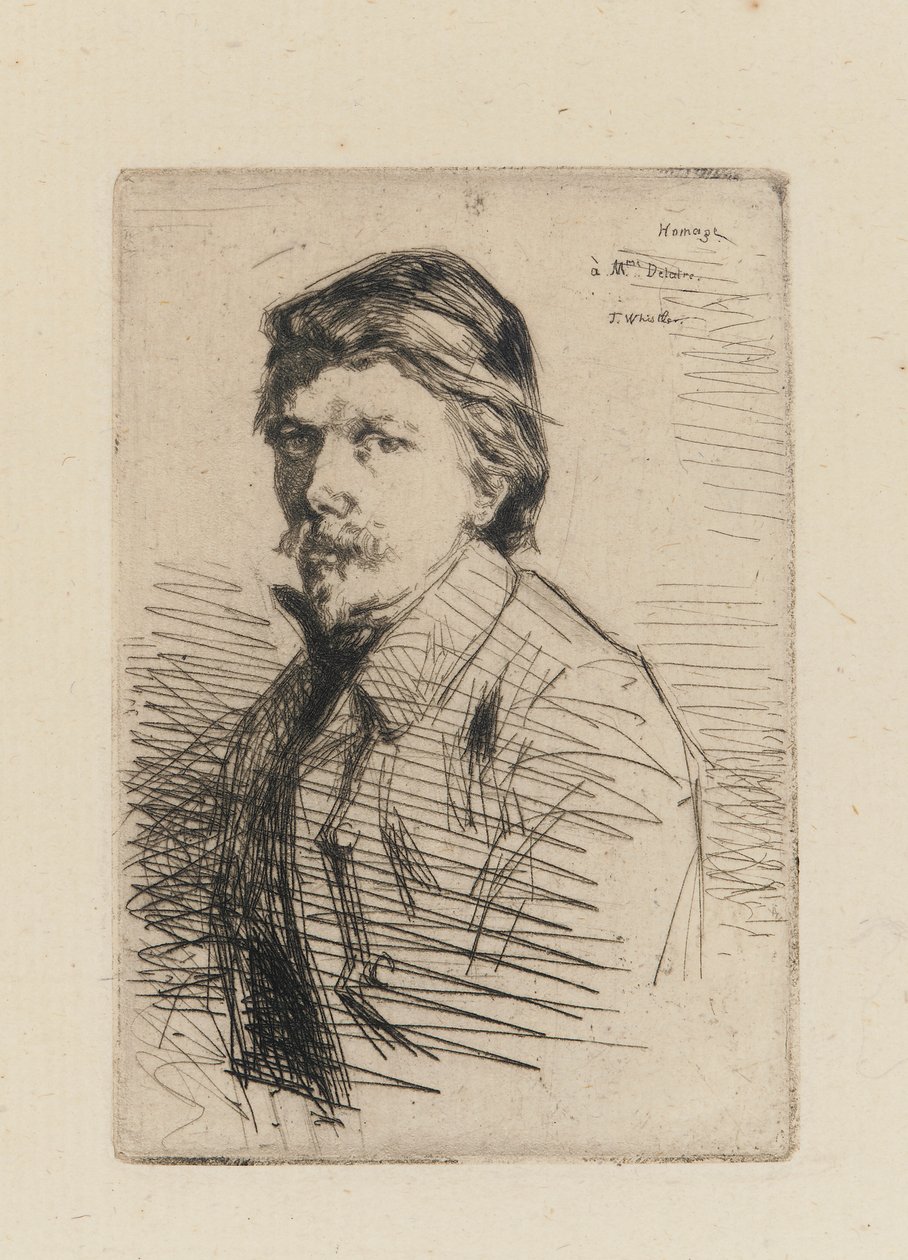 Auguste Delatre by James Abbott McNeill Whistler