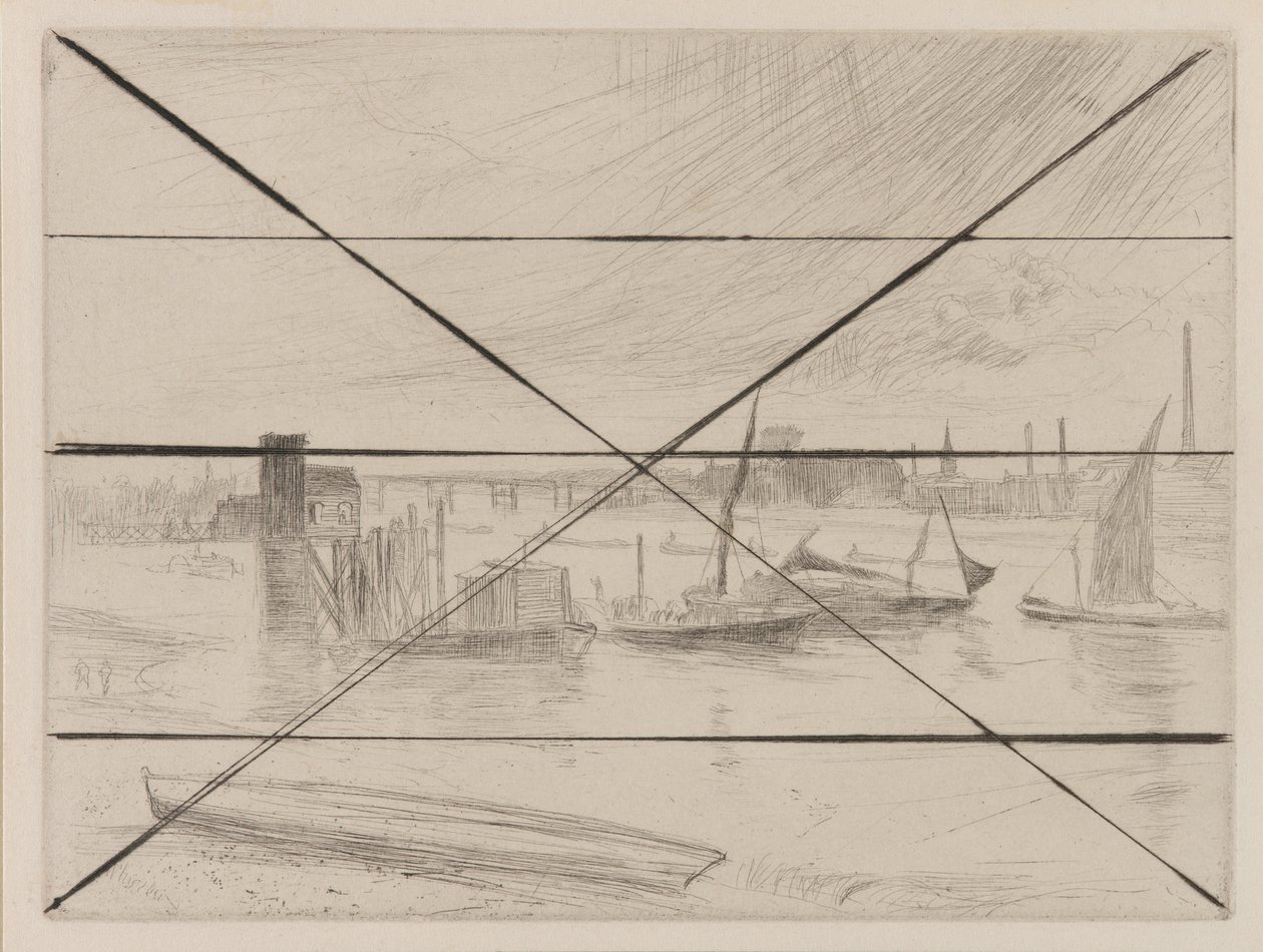 Battersea Dawn Cadogan Pier, 1861 by James Abbott McNeill Whistler