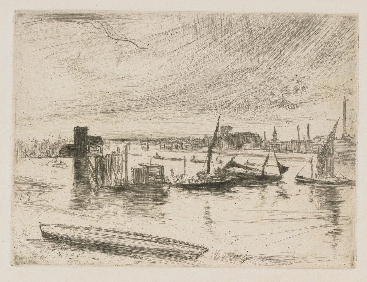 Battersea Dawn Cadogan Pier by James Abbott McNeill Whistler