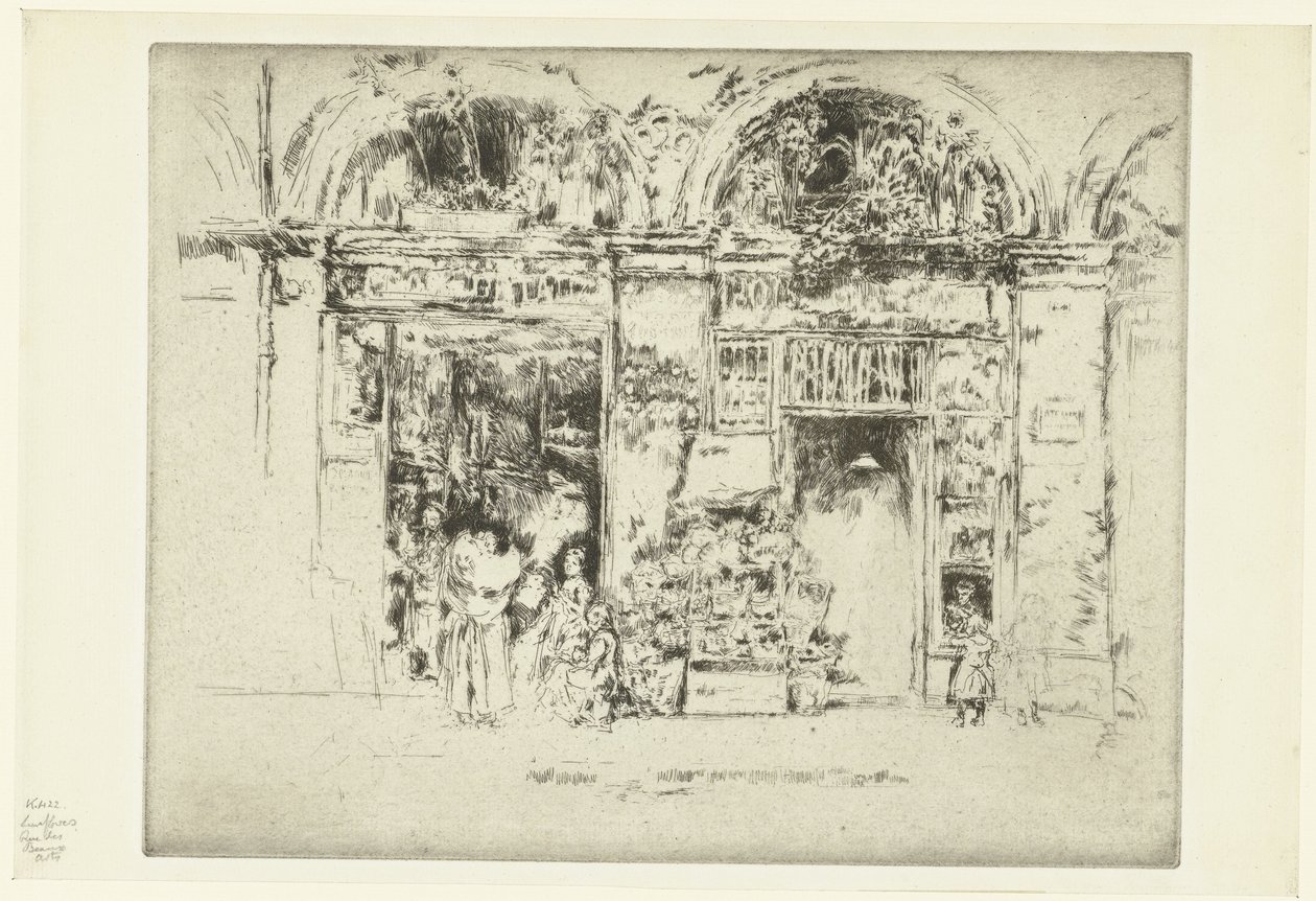 Flower Shop by James Abbott McNeill Whistler