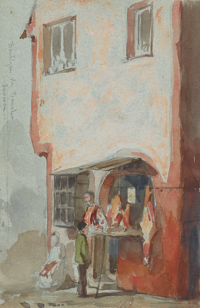Boutique de BoucherSaverne, 1858 by James Abbott McNeill Whistler