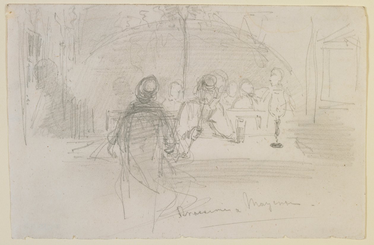 Brasserie in Mayence by James Abbott McNeill Whistler