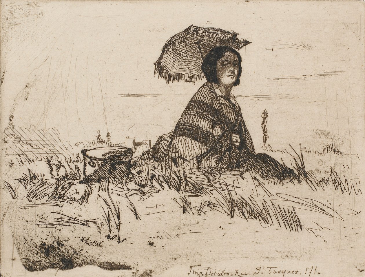 In Full Sun, 1858 by James Abbott McNeill Whistler