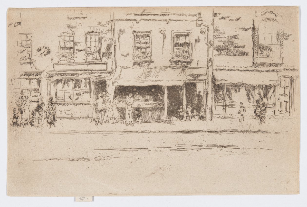 Fish Shop, Chelsea, c.1884-86 by James Abbott McNeill Whistler