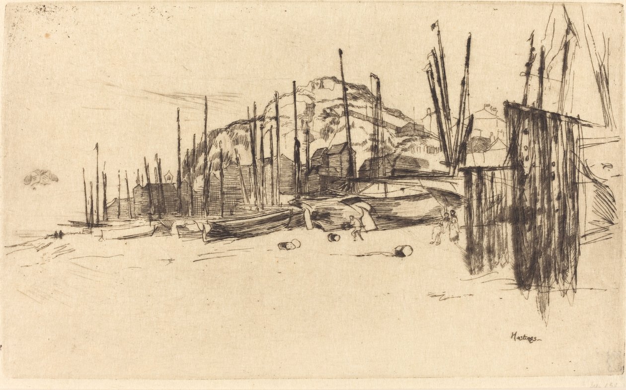 Fishing-Boats, Hastings by James Abbott McNeill Whistler