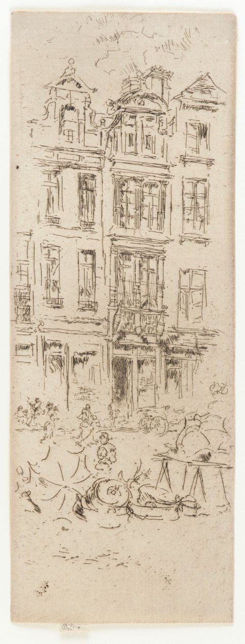 Flower Market, Brussels by James Abbott McNeill Whistler