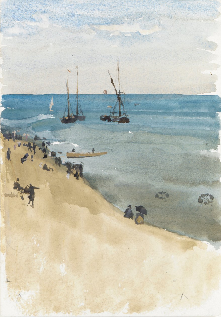 Green and Silver -- The Bright Sea, Dieppe by James Abbott McNeill Whistler
