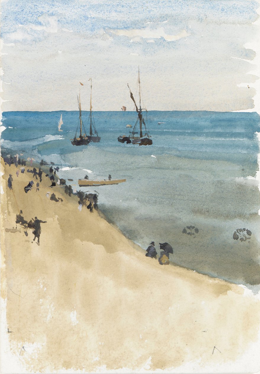 Green and Silver - The Bright Sea, Dieppe by James Abbott McNeill Whistler