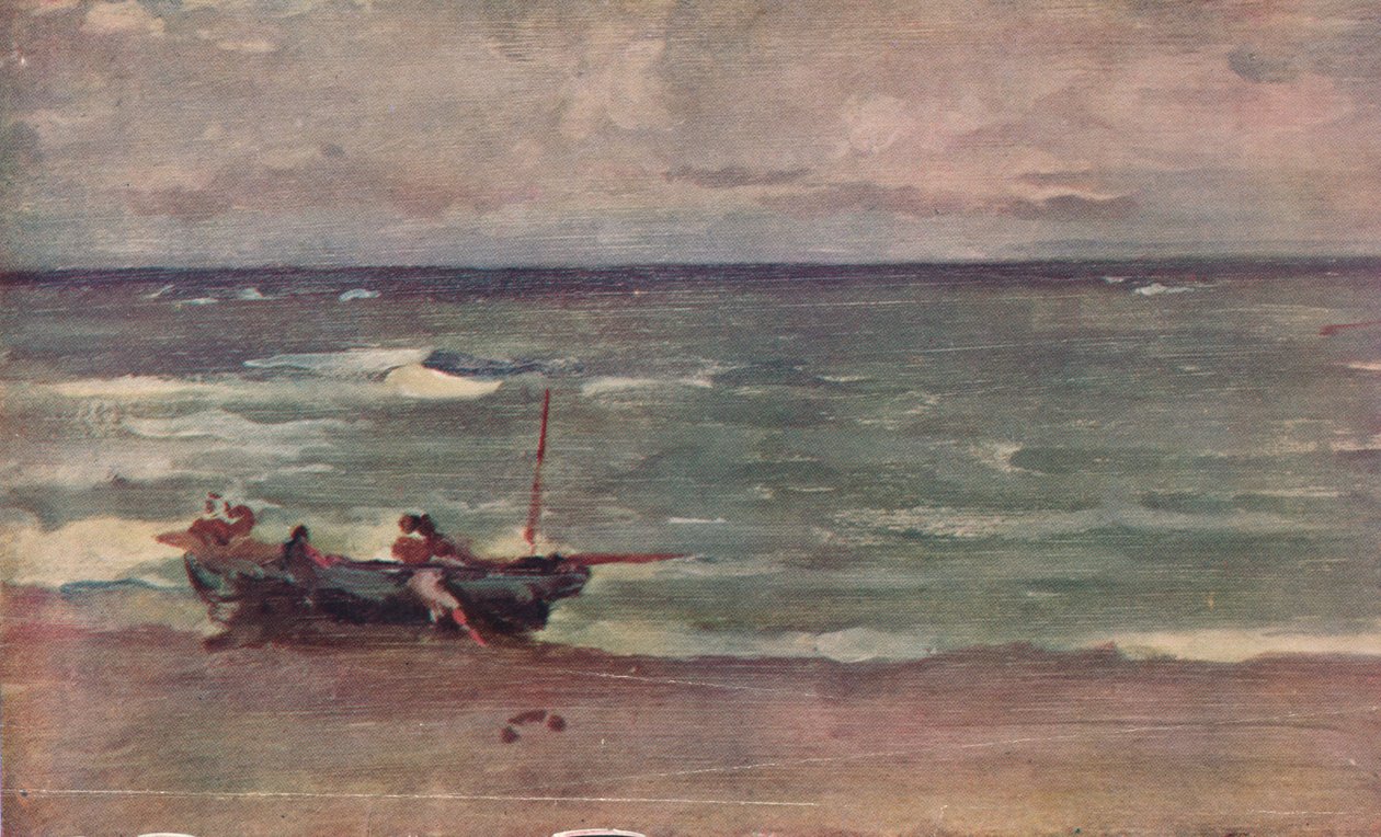 Harmony in Blue and Silver: Beaching The Boat, Etretat by James Abbott McNeill Whistler