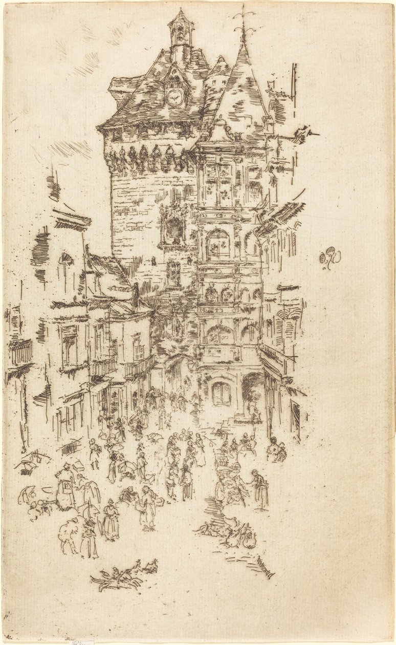 Hotel de Ville, Loches by James Abbott McNeill Whistler