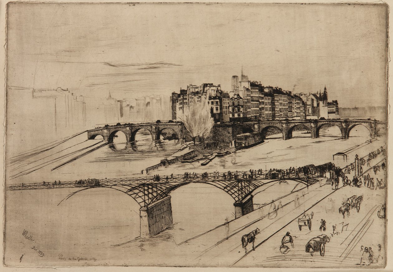 Isle de la Cité, Paris, 1859 by James Abbott McNeill Whistler