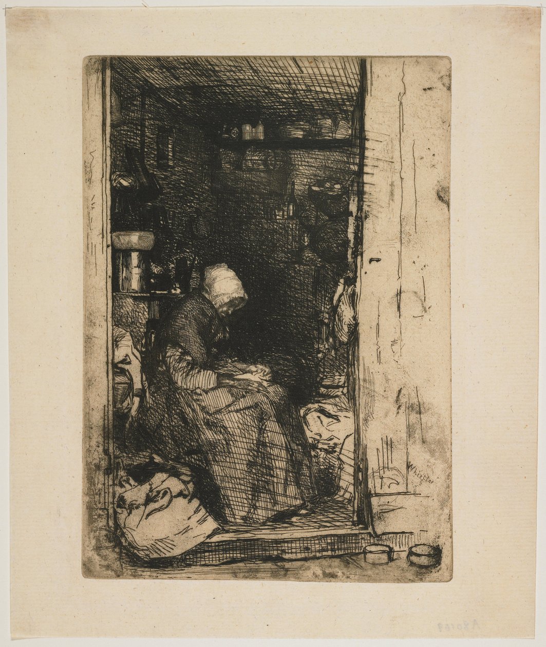 La Vielle aux Loques from Twelve Etchings from Nature by James Abbott McNeill Whistler