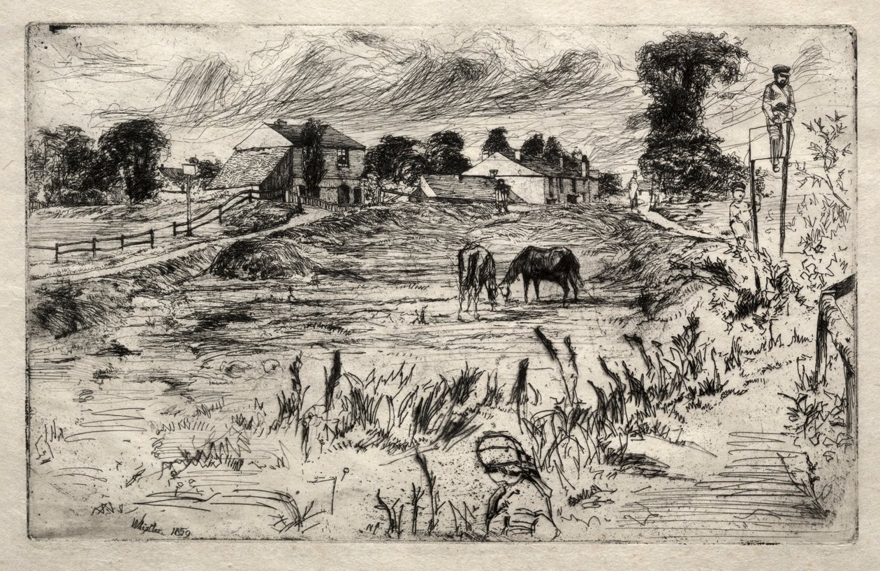 Landscape with the Horse, 1859 by James Abbott McNeill Whistler