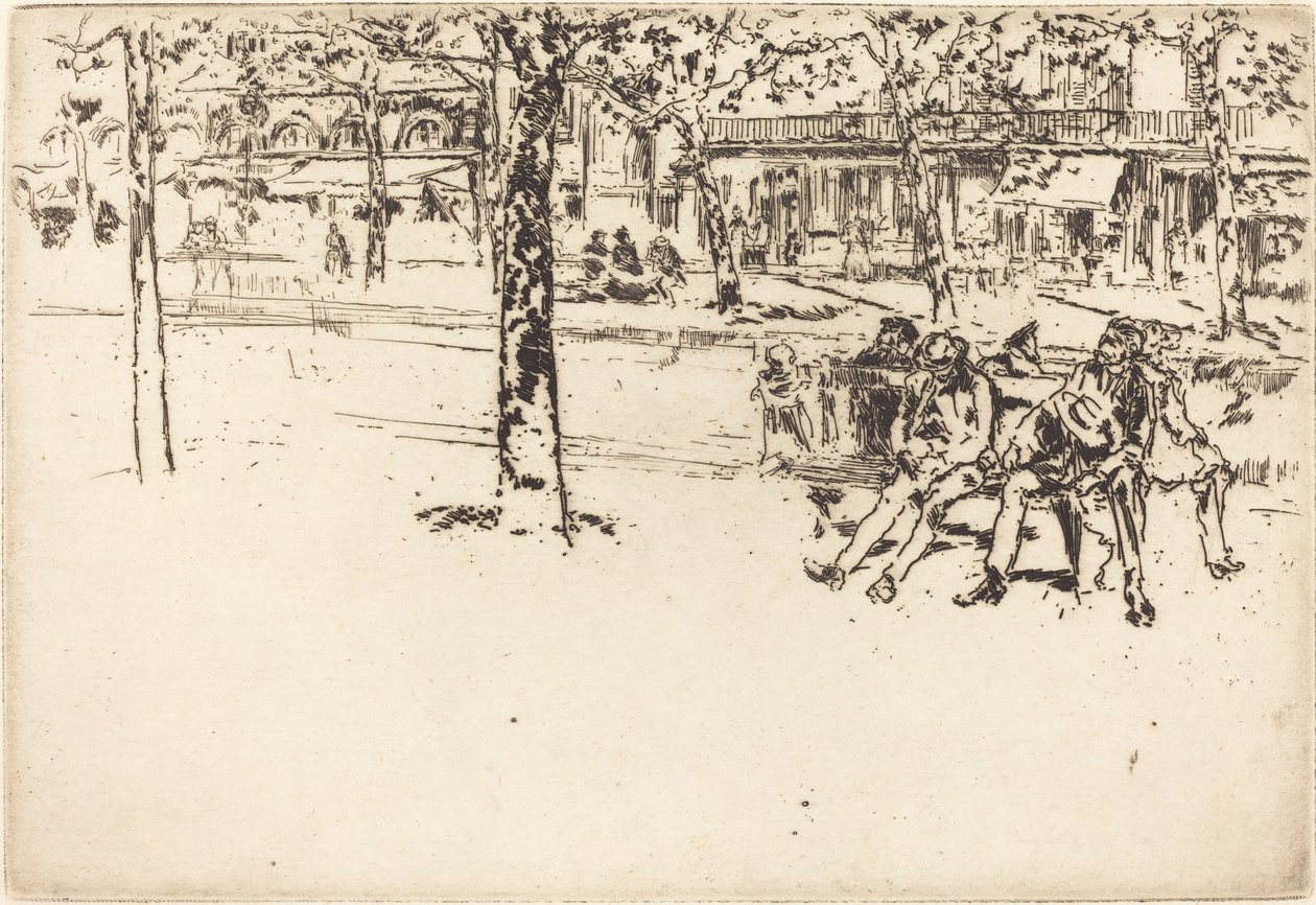 Le Boulevard Poissoniere by James Abbott McNeill Whistler