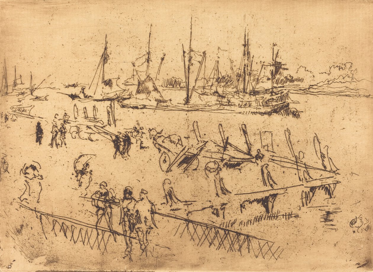 Little Dordrecht, 1884 by James Abbott McNeill Whistler