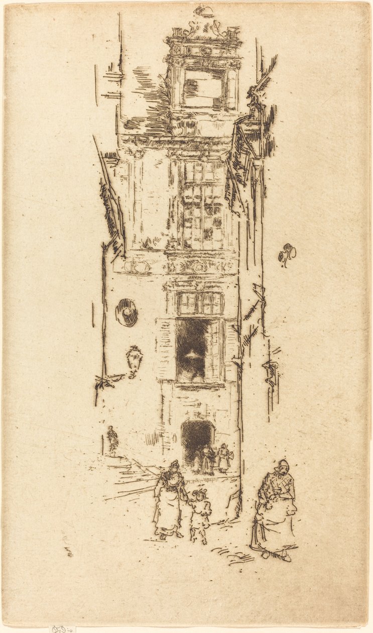 Town Hall, Loches, 1888 by James Abbott McNeill Whistler
