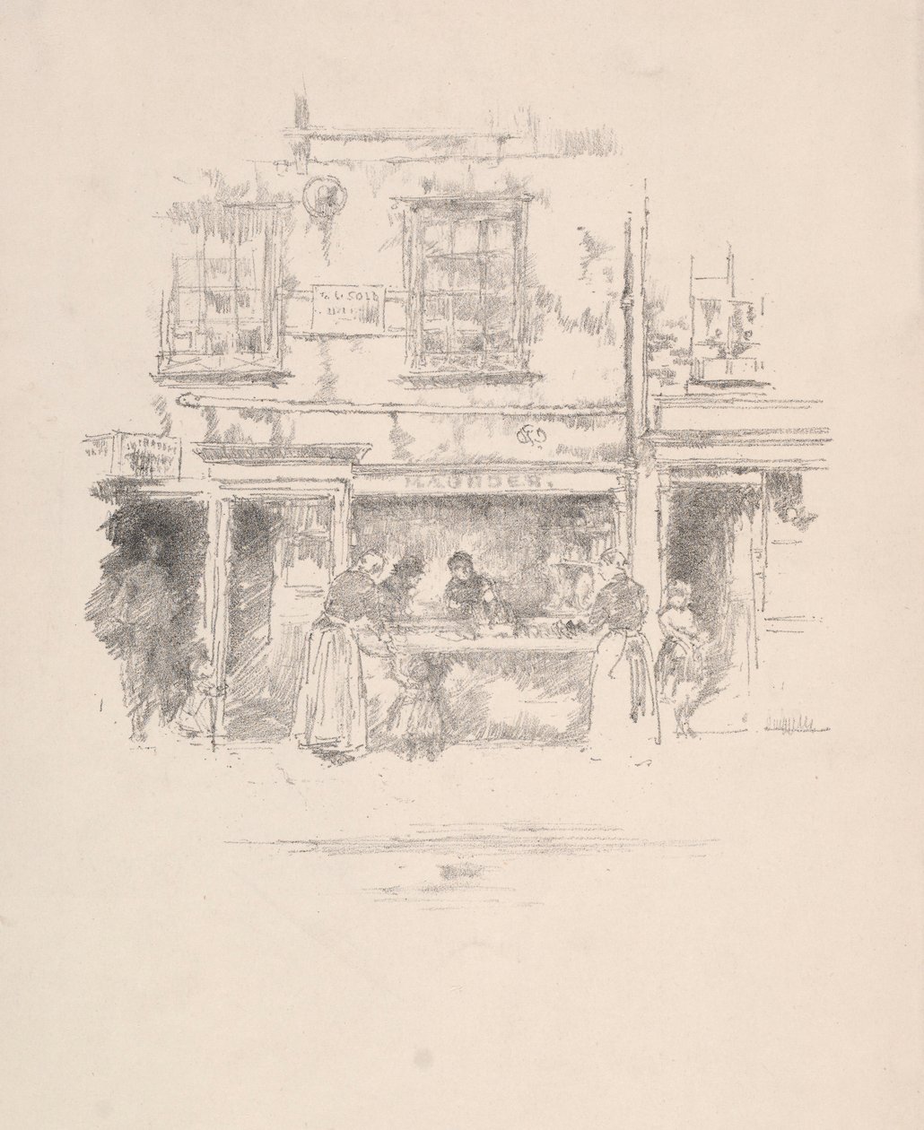 Maunders Fish Shop, Chelsea, 1890 by James Abbott McNeill Whistler