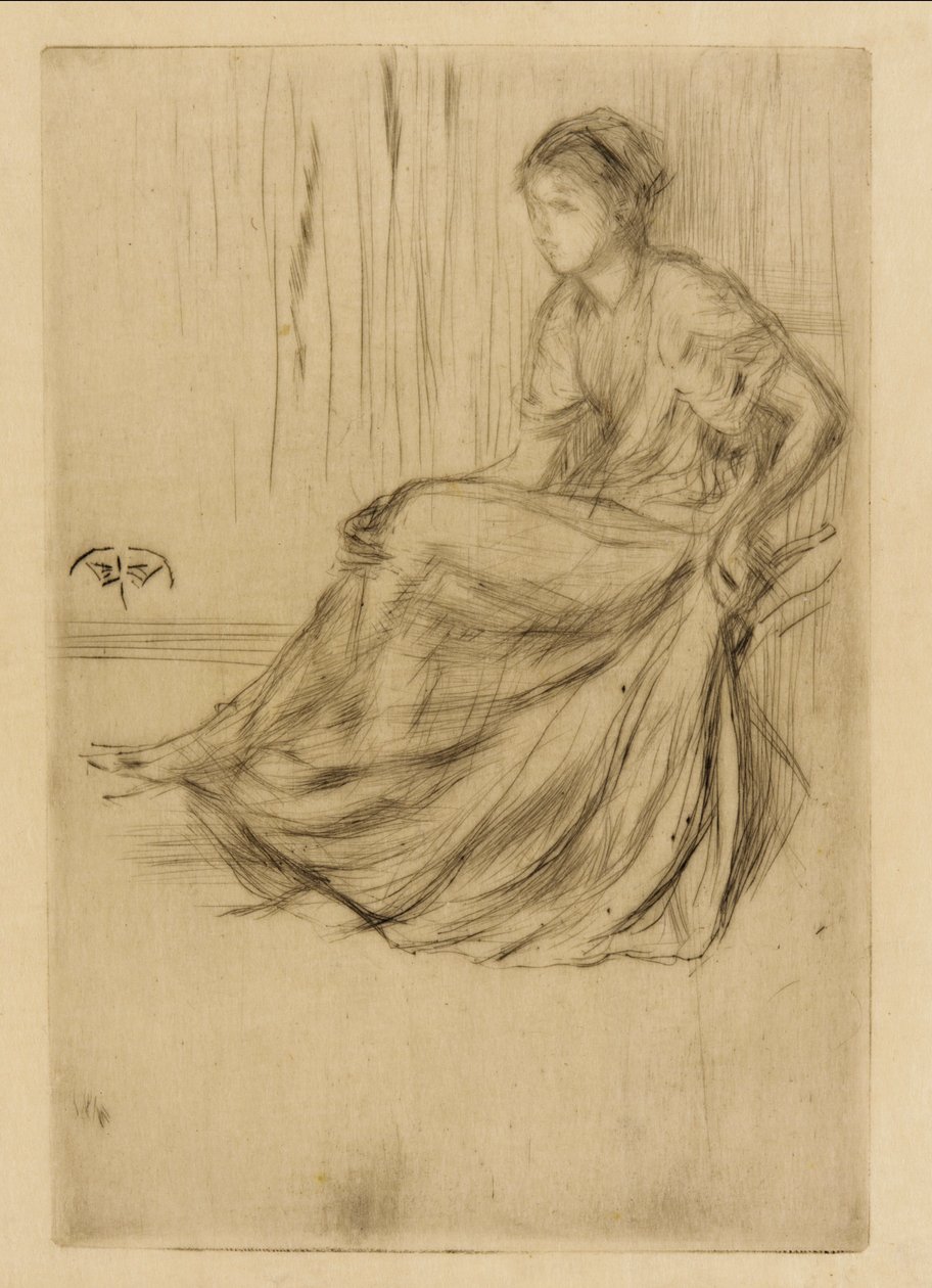 Model Seated, 1873 by James Abbott McNeill Whistler
