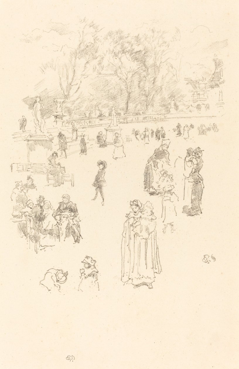 Nursemaids: The Good Women of Luxembourg, 1894 by James Abbott McNeill Whistler