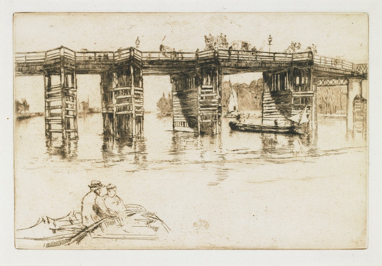 Old Putney Bridge by James Abbott McNeill Whistler