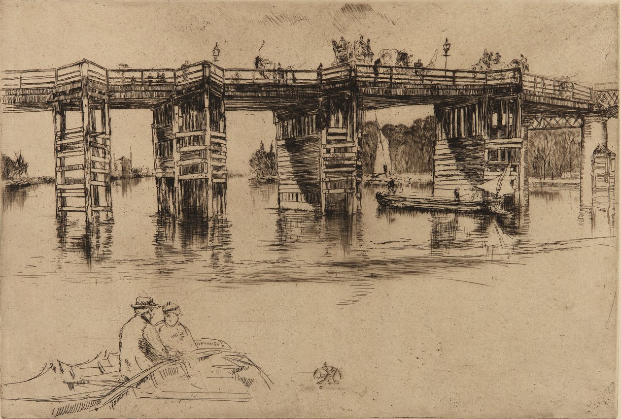 Old Putney Bridge, 1879 by James Abbott McNeill Whistler