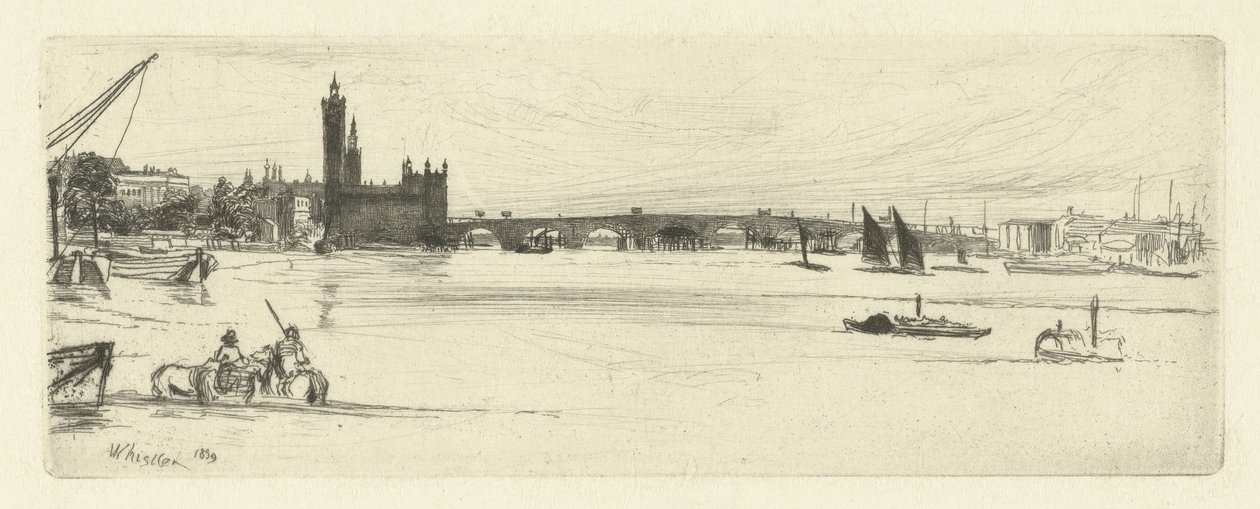 Old Westminster Bridge by James Abbott McNeill Whistler