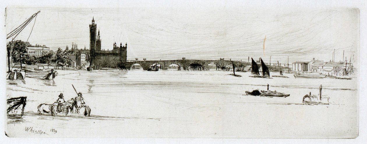 Old Westminster Bridge by James Abbott McNeill Whistler