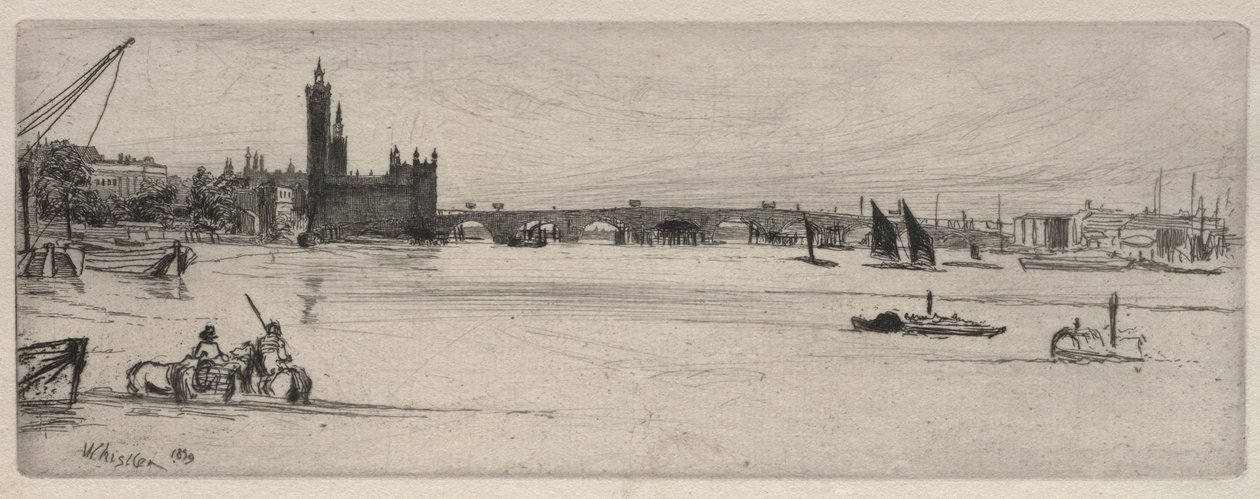 Old Westminster Bridge by James Abbott McNeill Whistler