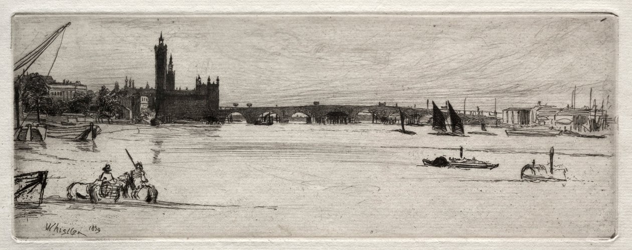 Old Westminster Bridge by James Abbott McNeill Whistler