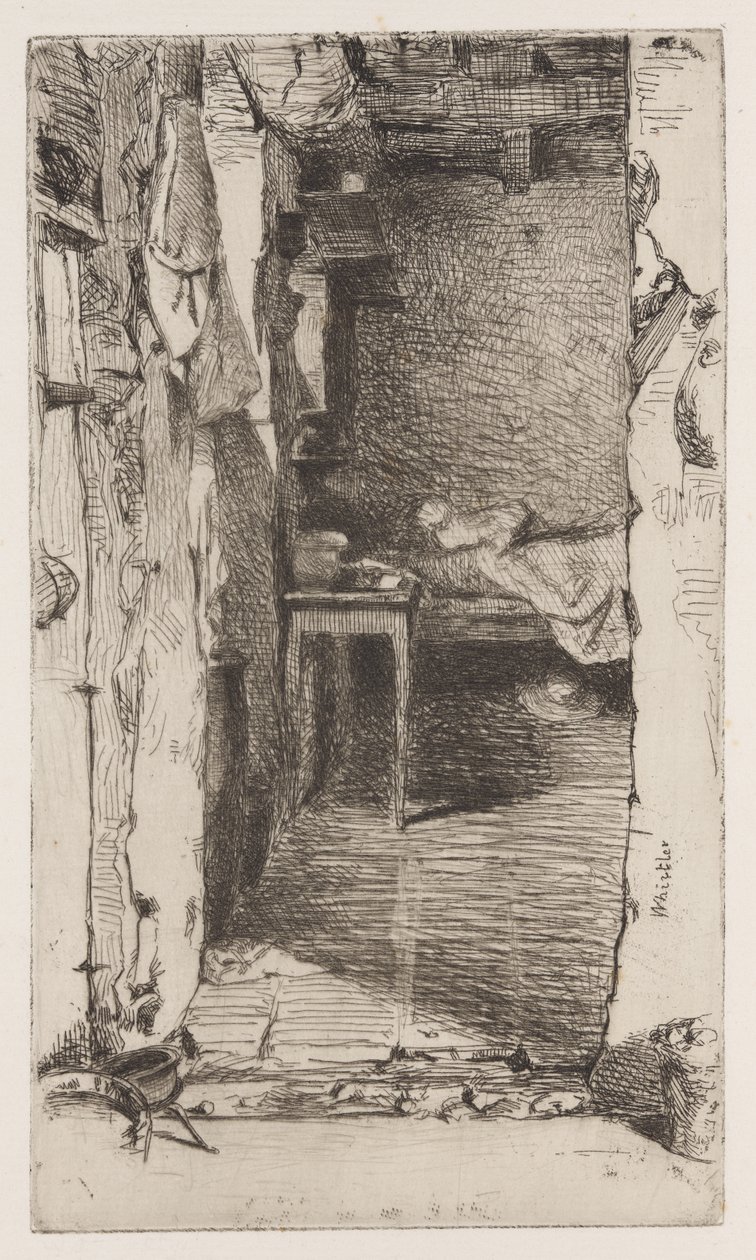 Rag Pickers, Quartier Mouffetard, Paris by James Abbott McNeill Whistler