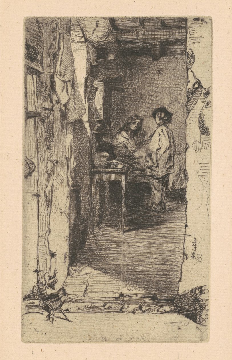 Rag Pickers, Quartier Mouffetard, Paris, 1858 by James Abbott McNeill Whistler