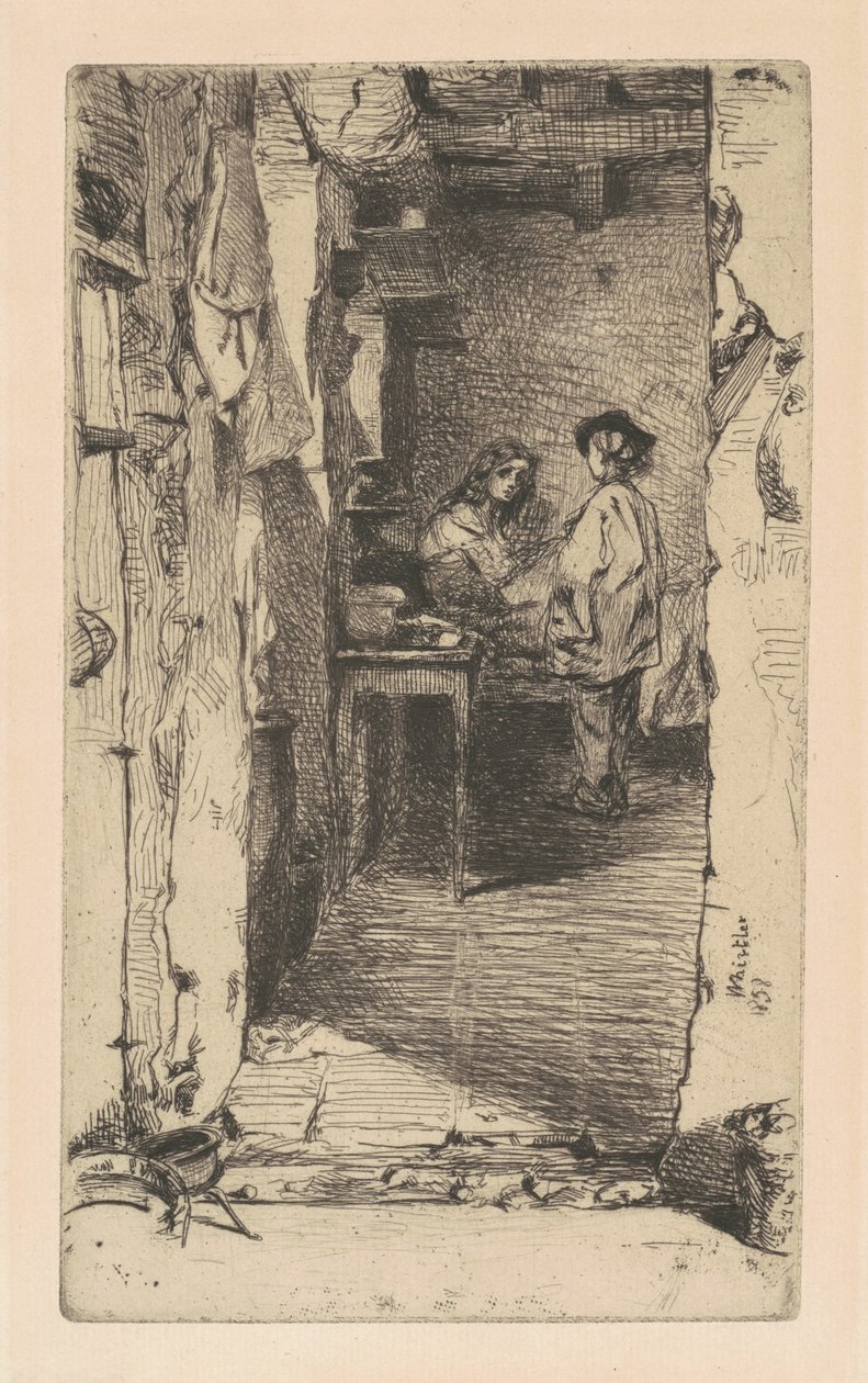 Rag Pickers, Quartier Mouffetard, Paris, 1858 by James Abbott McNeill Whistler