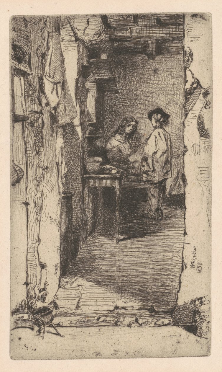Rag Pickers, Quartier Mouffetard, Paris by James Abbott McNeill Whistler
