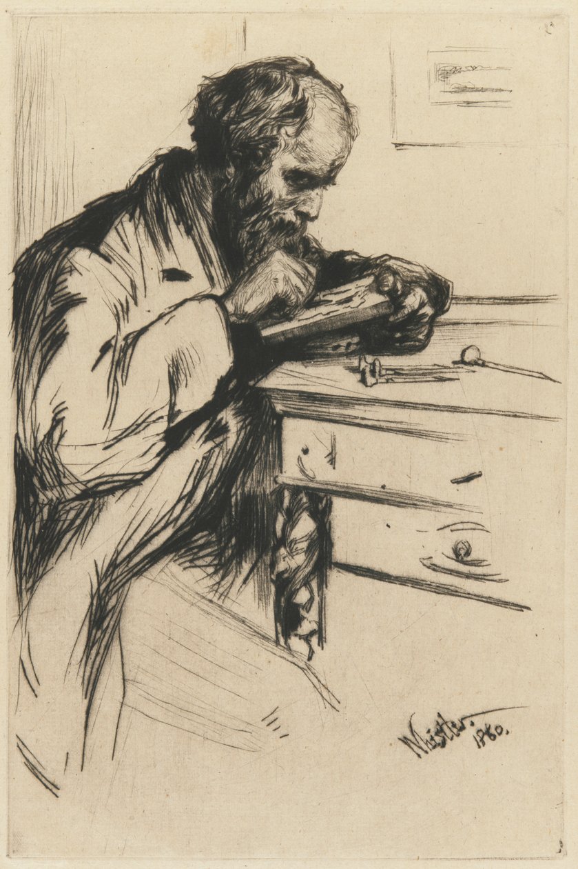 Riault The Wood Engraver, 1860 by James Abbott McNeill Whistler