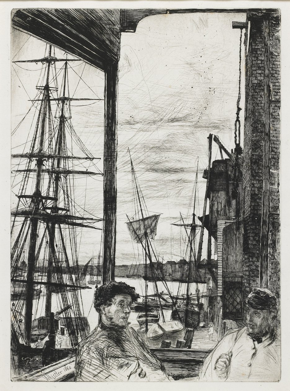 Rotherhithe from Sixteen Etchings of Scenes on the Thames and Other Subjects by James Abbott McNeill Whistler
