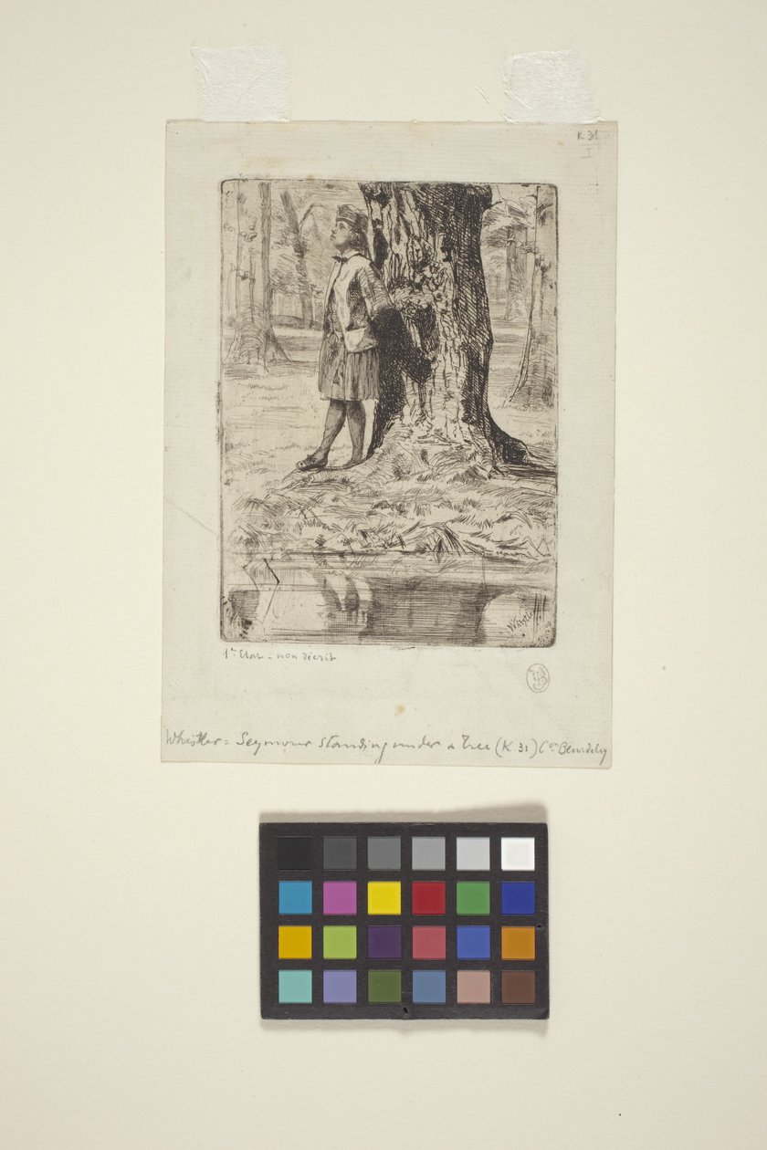 Seymour Standing Under A Tree by James Abbott McNeill Whistler