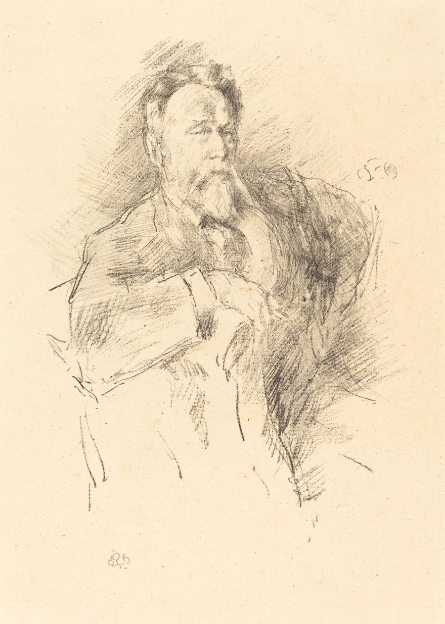 Sketch of William E. Henley, 1896 by James Abbott McNeill Whistler