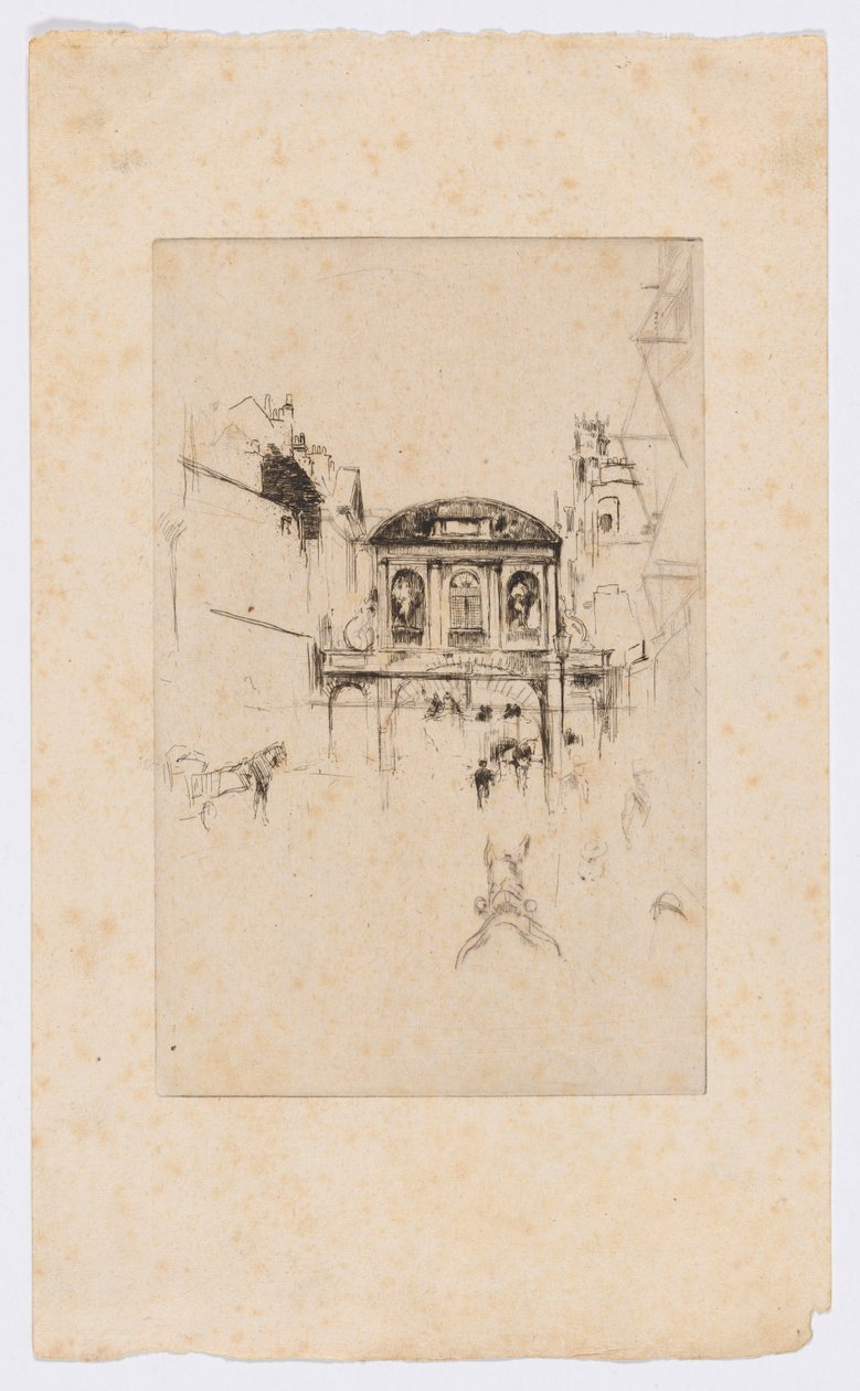 Temple Bar, c.1877 by James Abbott McNeill Whistler