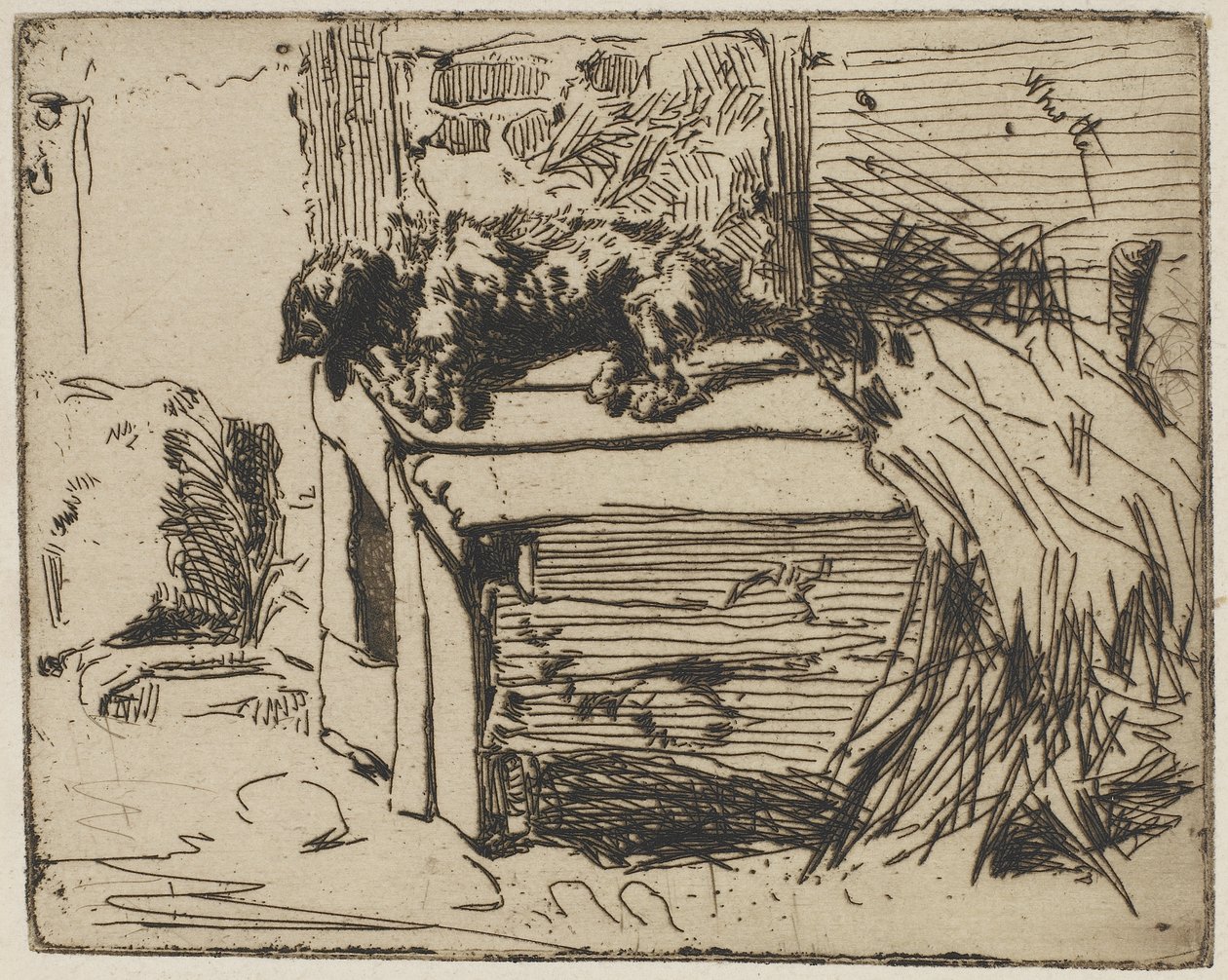 The Dog on the Kennel, 1858 by James Abbott McNeill Whistler
