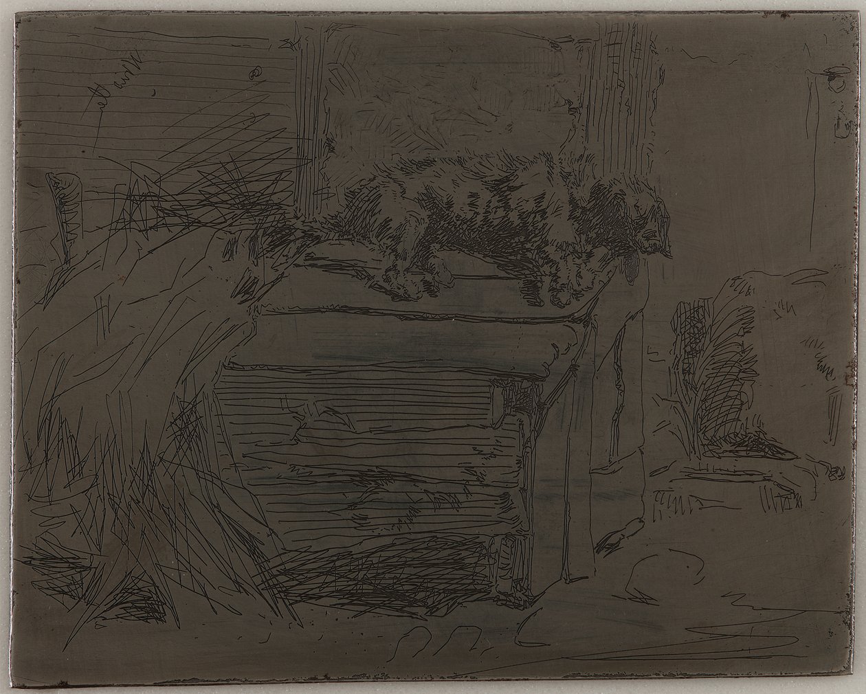 The Dog on the Kennel by James Abbott McNeill Whistler