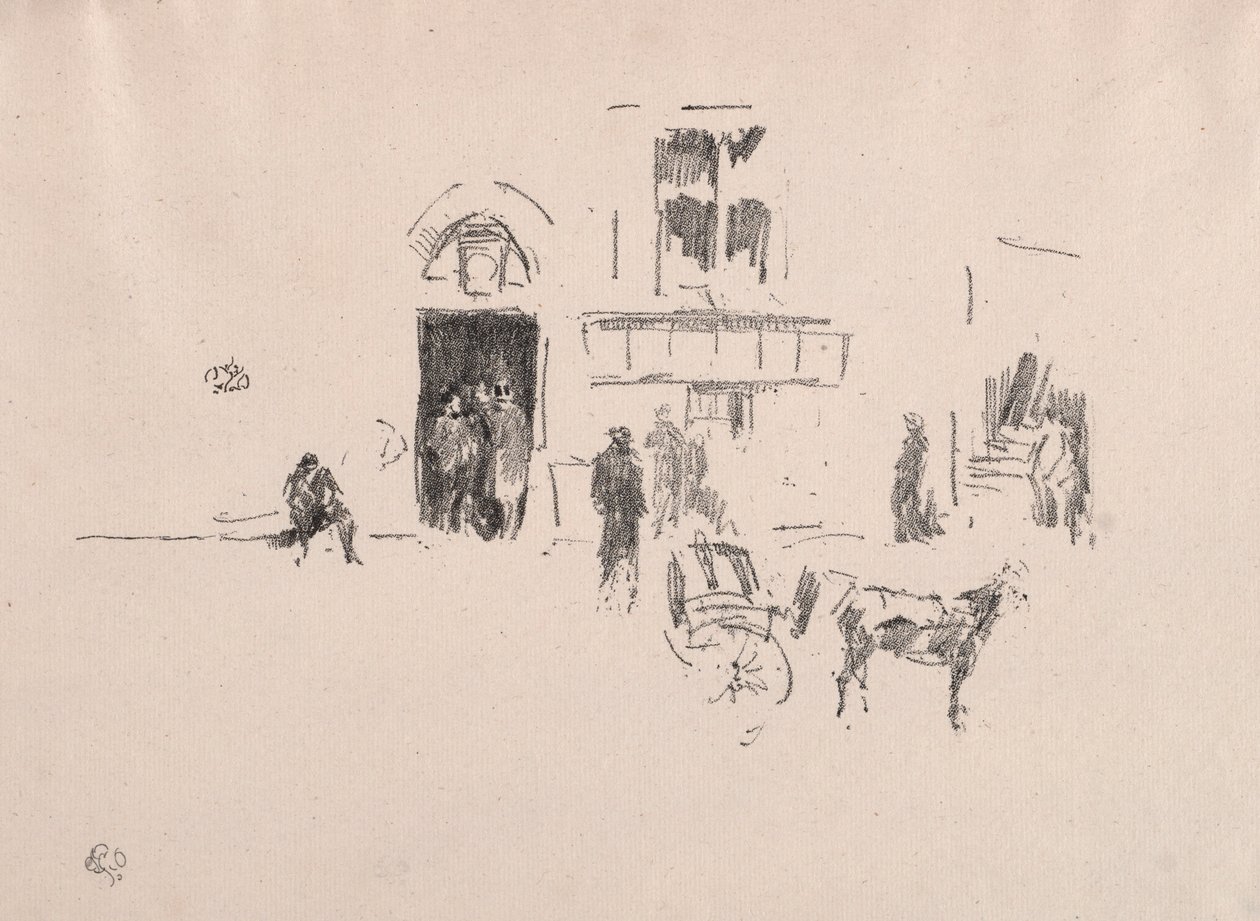 The Gaiety Stage Door by James Abbott McNeill Whistler