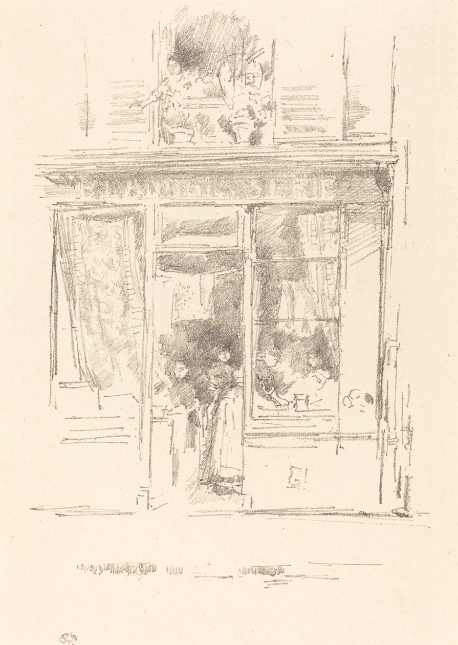 The Laundress: La Blanchisseuse de la Place Dauphine by James Abbott McNeill Whistler