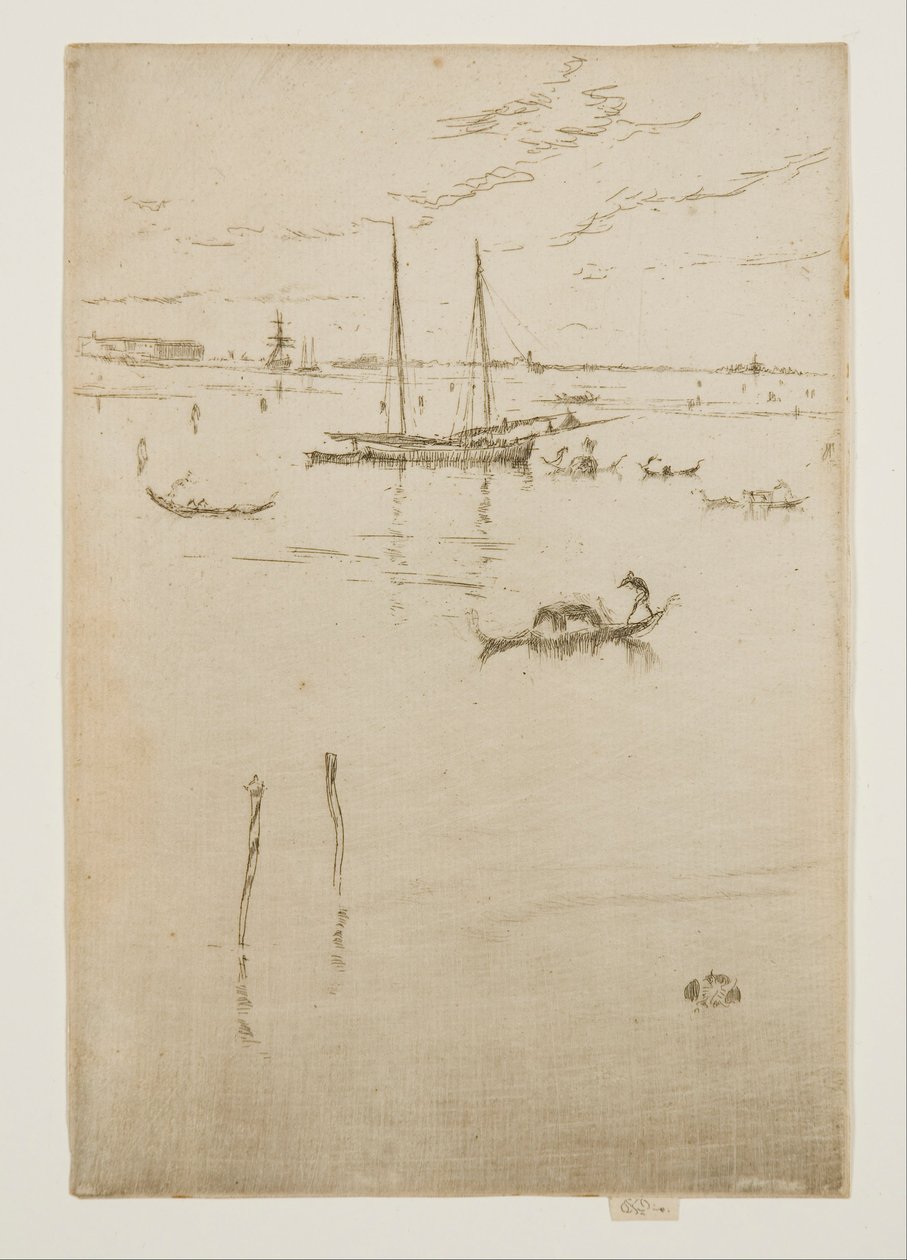 The Little Lagoon, from the Twelve Etchings, also known as the First Venice Set by James Abbott McNeill Whistler