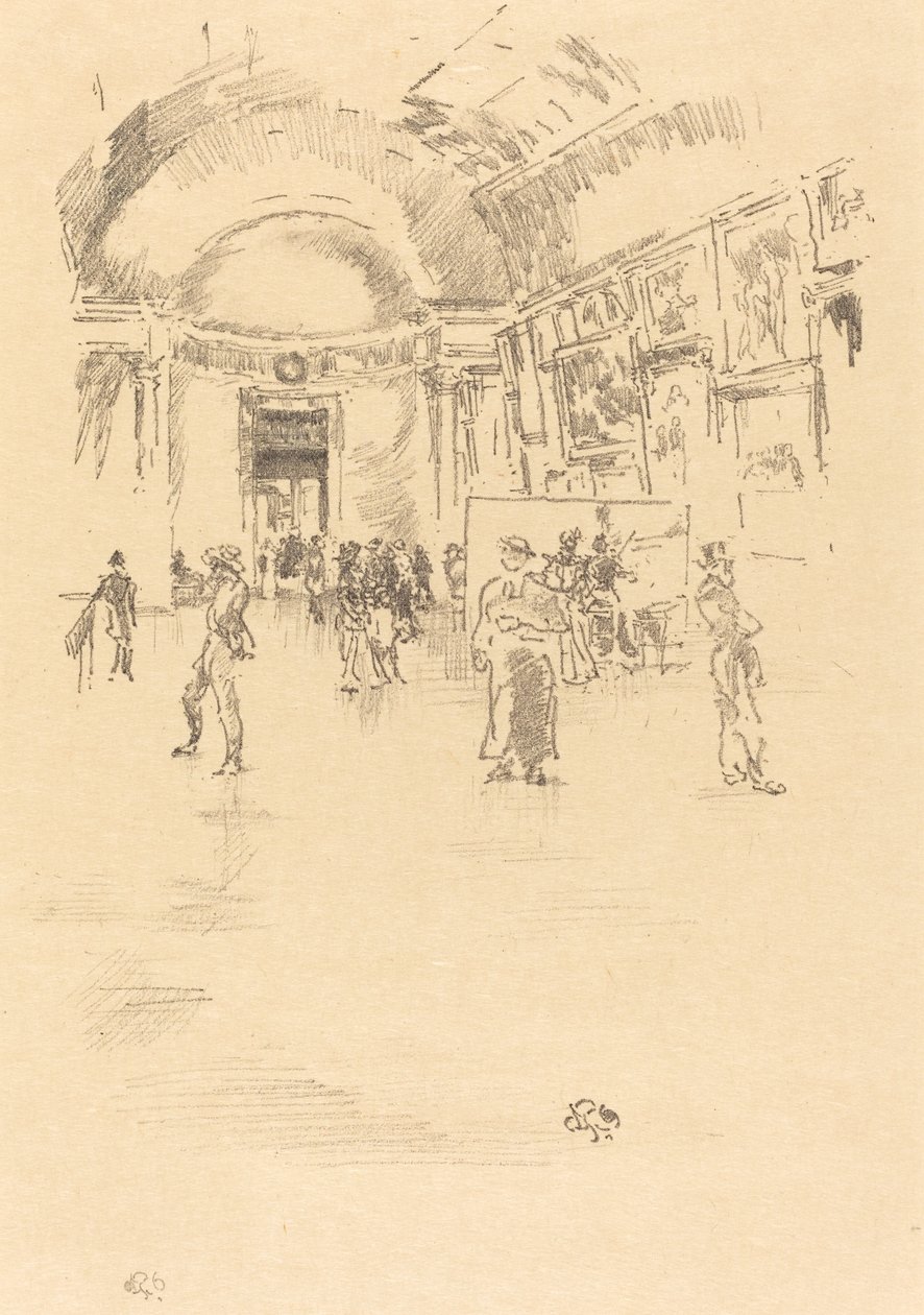 The Long Gallery, Louvre by James Abbott McNeill Whistler