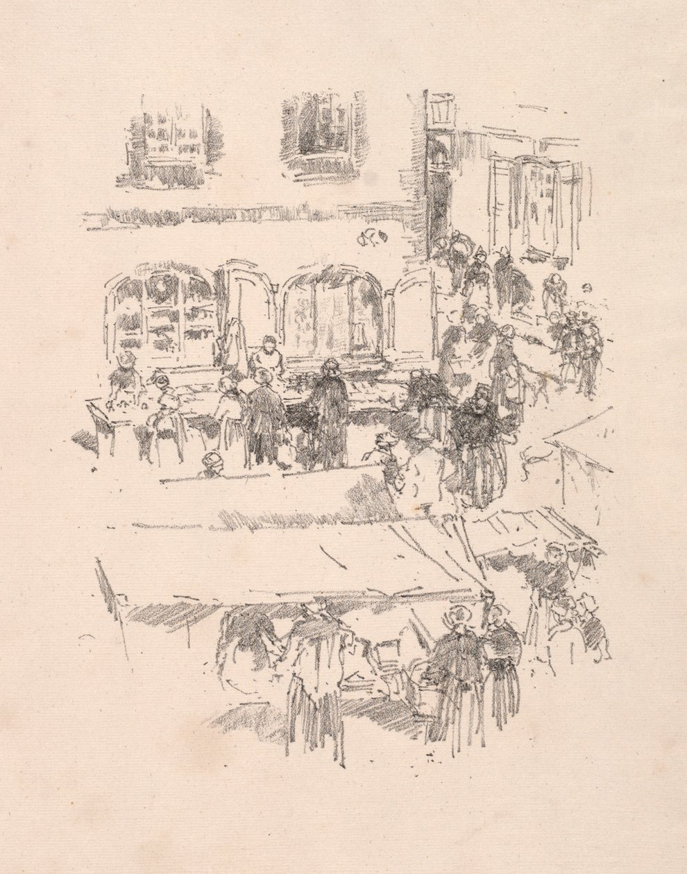 The Market Place, Vitre by James Abbott McNeill Whistler