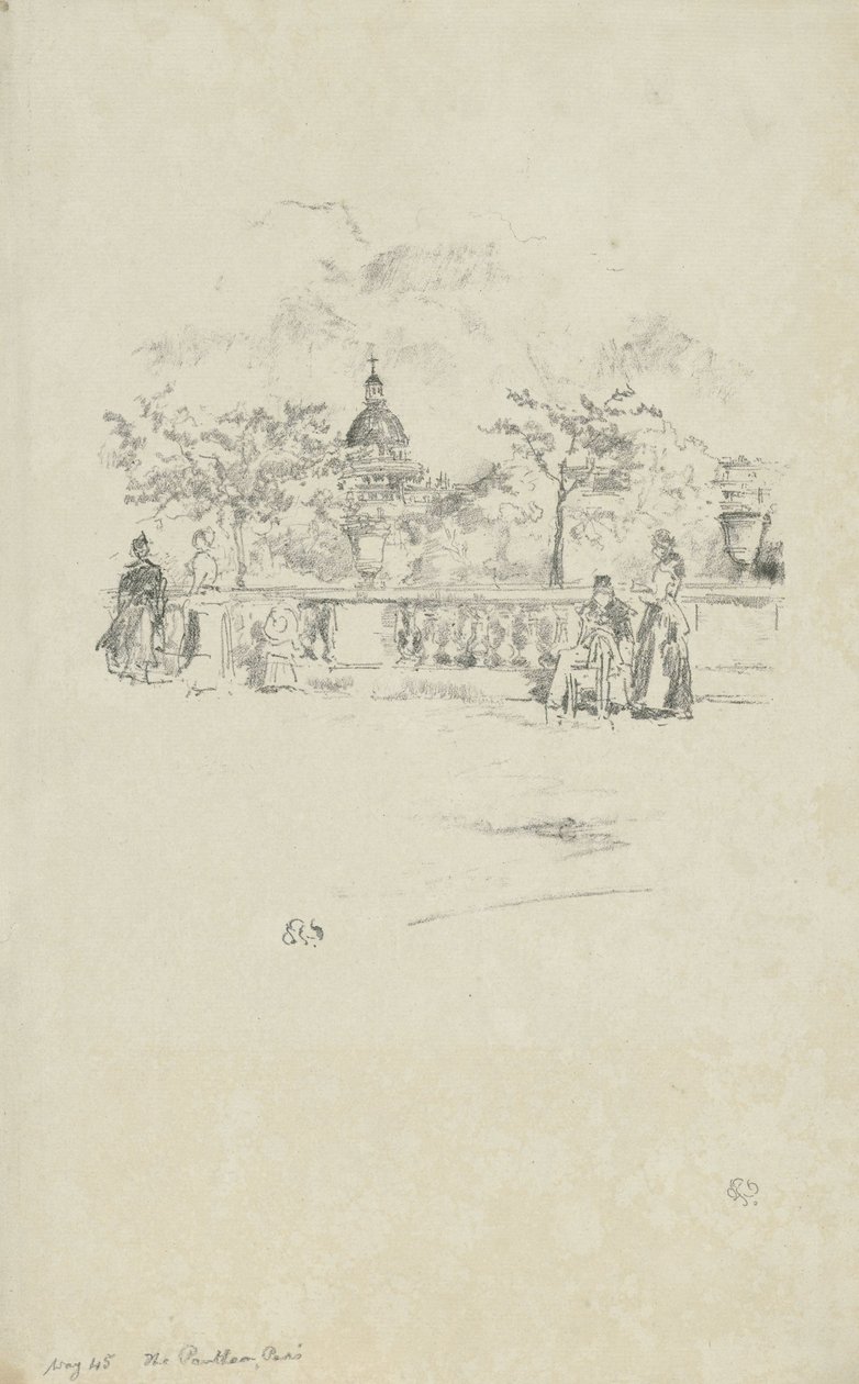 The Pantheon, from the Terrace of the Luxembourg Gardens by James Abbott McNeill Whistler