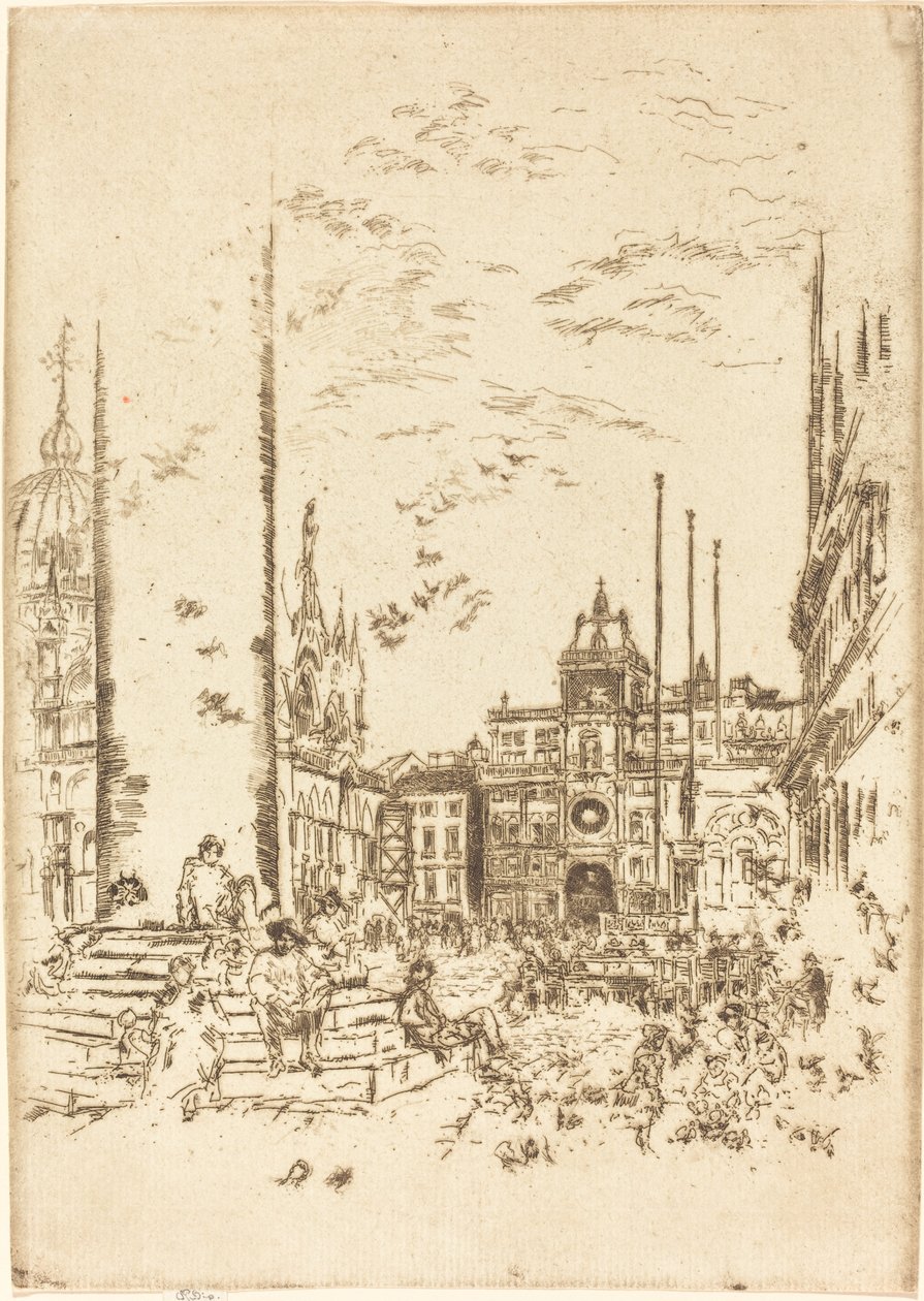 The Piazzetta, 1880 by James Abbott McNeill Whistler
