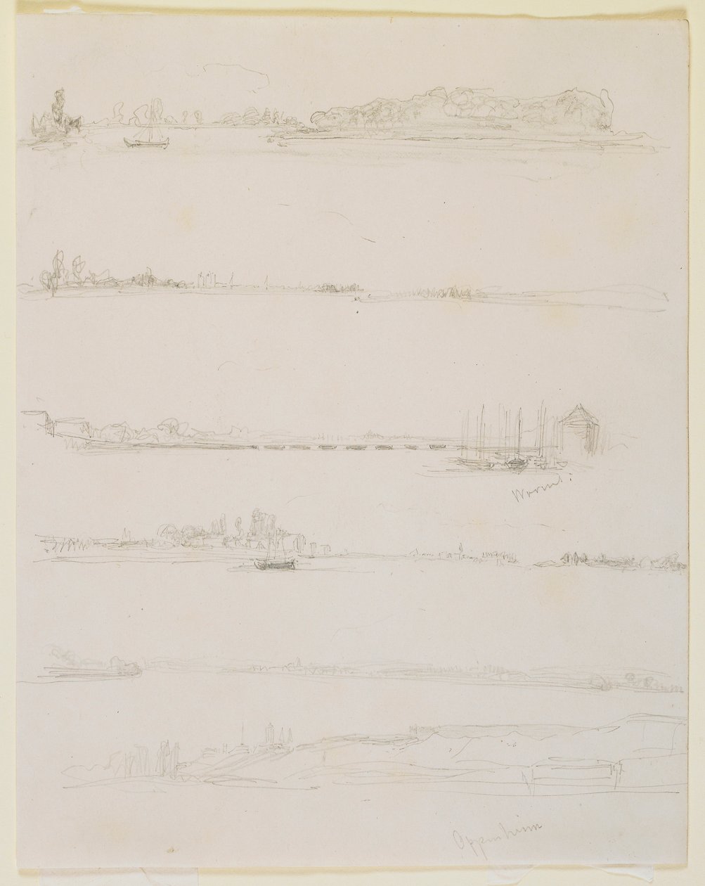 The Rhine, near Worms and Oppeheim by James Abbott McNeill Whistler